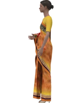 Yellow Cotton Sharee